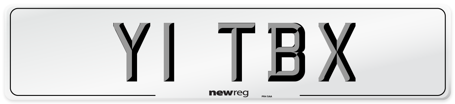 Y1 TBX Number Plate from New Reg